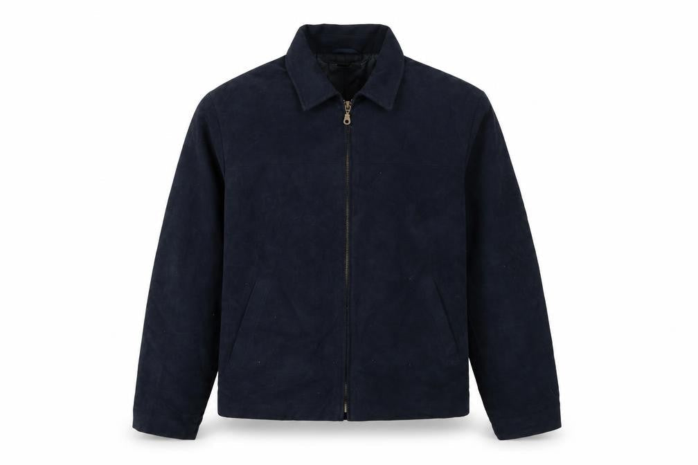 Armando Men’s Blue Cotton Full Zip Basic Jacket Size M 38-40