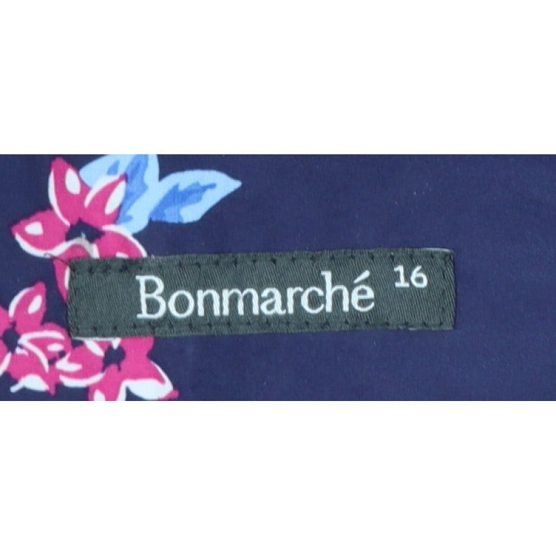 Bonmarché Women’s Blue Floral Hooded Parka Jacket Size 16