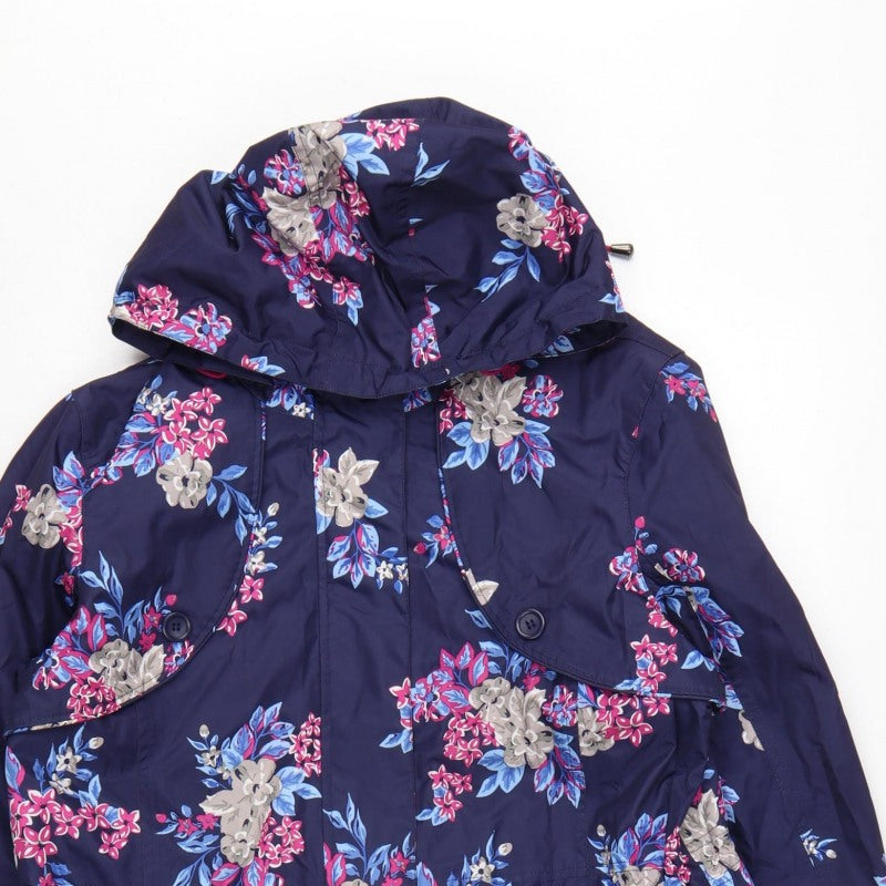 Bonmarché Women’s Blue Floral Hooded Parka Jacket Size 16