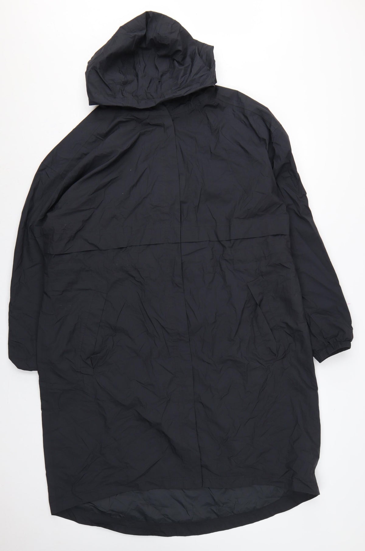 Seasalt Cornwall Women Black UK 16 Dry Point Hooded Long Rain Coat
