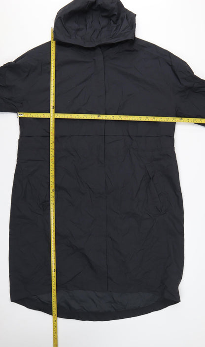 Seasalt Cornwall Women Black UK 16 Dry Point Hooded Long Rain Coat