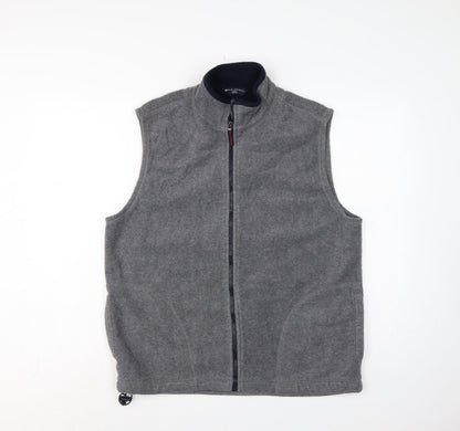 Marks & Spencer Men Grey L Fleece Waistcoat Full Zip Bodywarmer