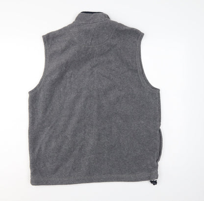 Marks & Spencer Men Grey L Fleece Waistcoat Full Zip Bodywarmer
