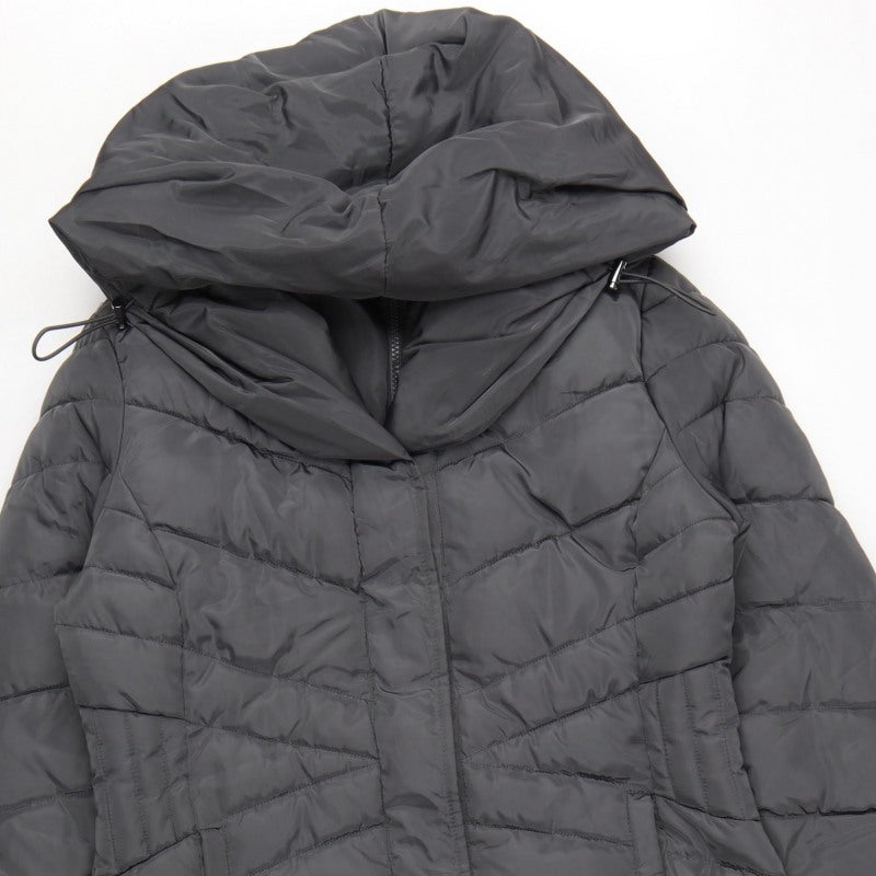 Roman Women’s Grey UK 10 Long Hooded Quilted Puffer Coat