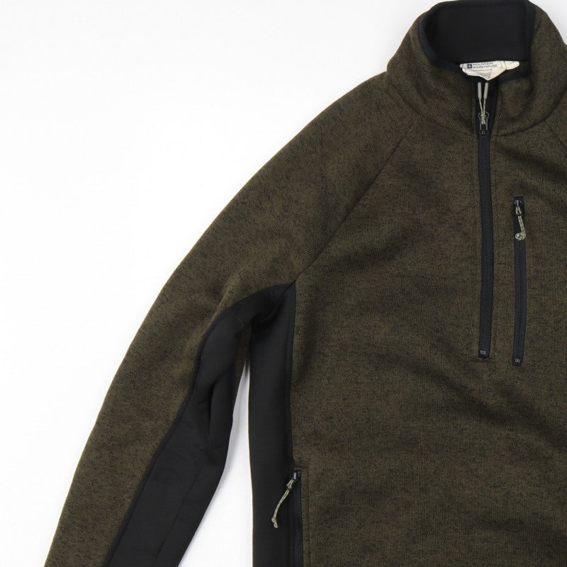 Mountain Warehouse Men Green L Half Zip Fleece Sweatshirt Outdoor