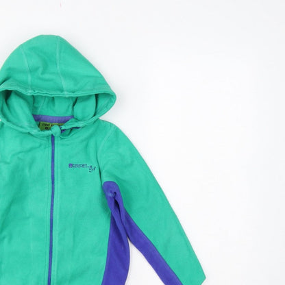 Steve Backshall Boys Green Purple Fleece Hooded Jacket 5-6 Years
