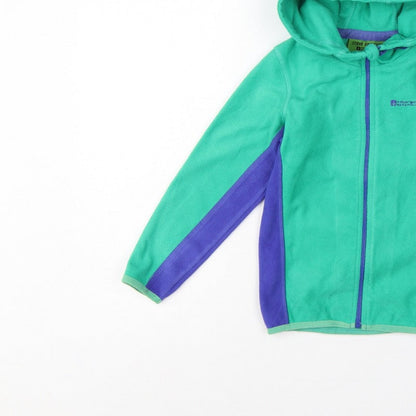 Steve Backshall Boys Green Purple Fleece Hooded Jacket 5-6 Years