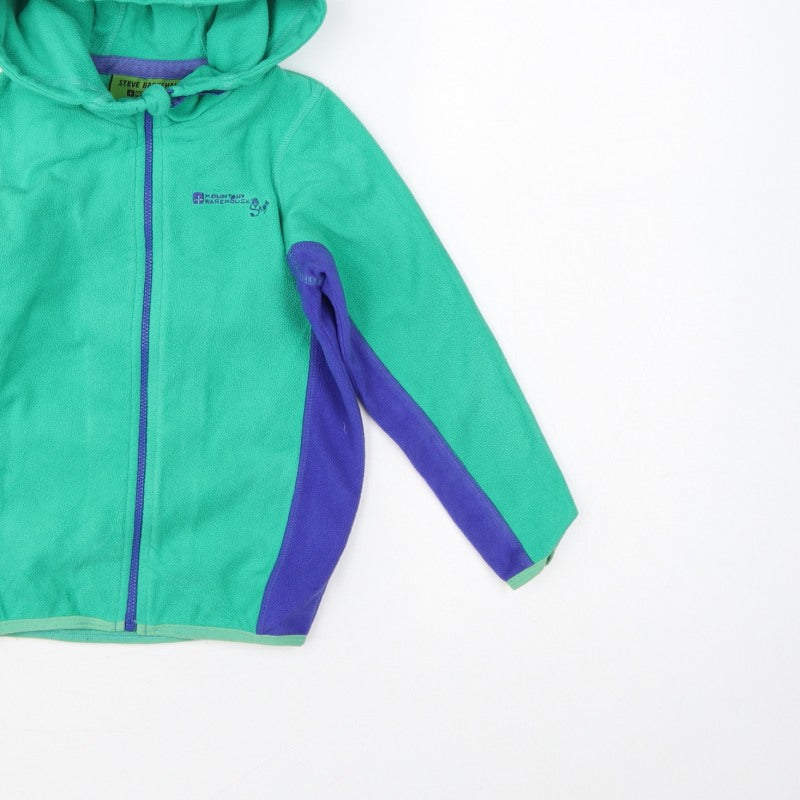 Steve Backshall Boys Green Purple Fleece Hooded Jacket 5-6 Years
