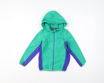 Steve Backshall Boys Green Purple Fleece Hooded Jacket 5-6 Years