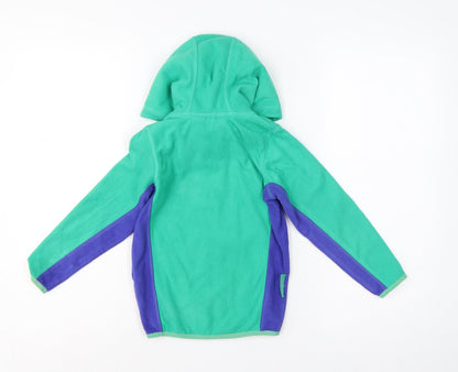 Steve Backshall Boys Green Purple Fleece Hooded Jacket 5-6 Years