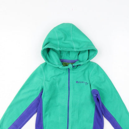 Steve Backshall Boys Green Purple Fleece Hooded Jacket 5-6 Years