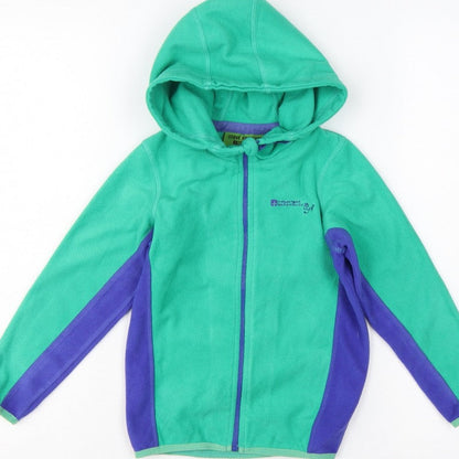 Steve Backshall Boys Green Purple Fleece Hooded Jacket 5-6 Years