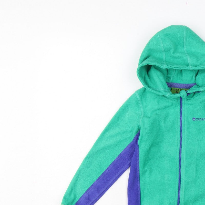 Steve Backshall Boys Green Purple Fleece Hooded Jacket 5-6 Years