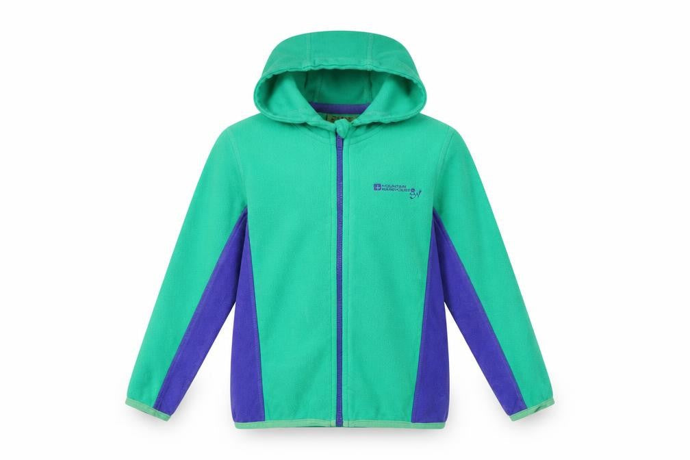 Steve Backshall Boys Green Purple Fleece Hooded Jacket 5-6 Years