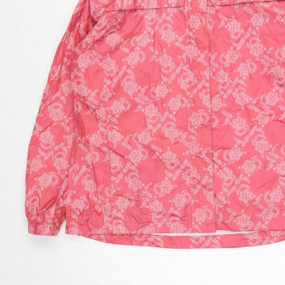 Gelert Women’s Pink UK 12 Floral Hooded Waterproof Rain Jacket