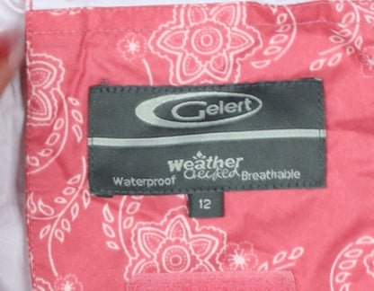 Gelert Women’s Pink UK 12 Floral Hooded Waterproof Rain Jacket