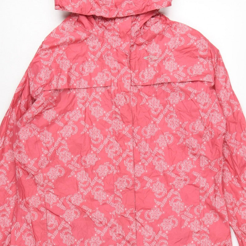Gelert Women’s Pink UK 12 Floral Hooded Waterproof Rain Jacket
