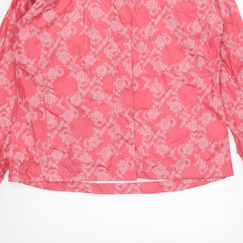 Gelert Women’s Pink UK 12 Floral Hooded Waterproof Rain Jacket
