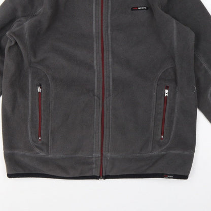 Next Sport Men’s Grey L Full Zip Fleece Jacket Outdoor Walking