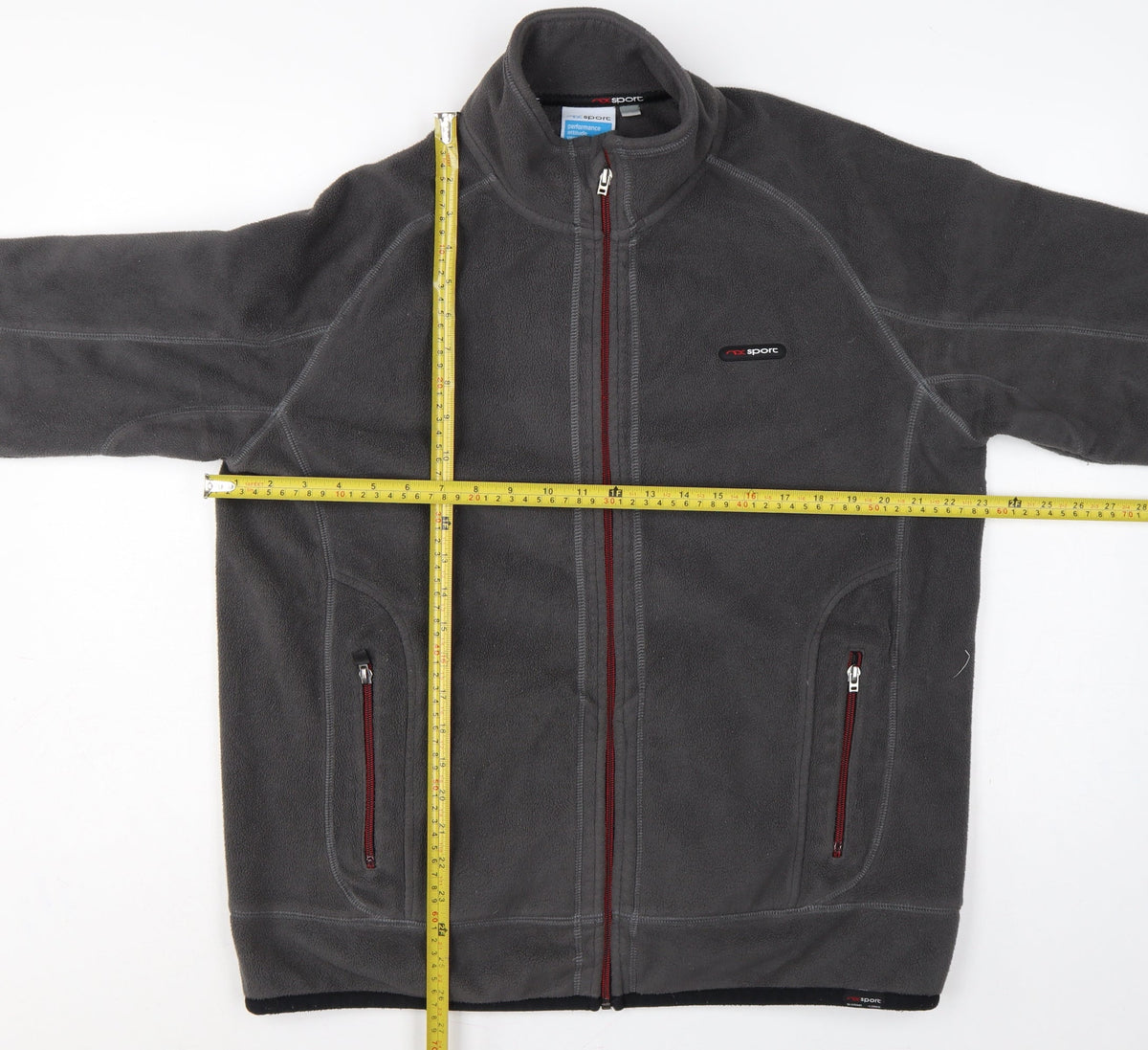 Next Sport Men’s Grey L Full Zip Fleece Jacket Outdoor Walking