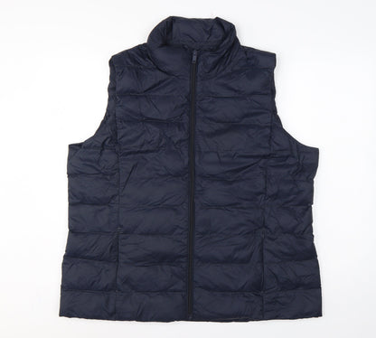 Marks and Spencer Women’s Navy Size 20 Feather Down Puffer Gilet