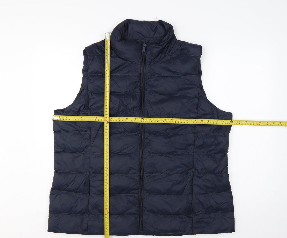 Marks and Spencer Women’s Navy Size 20 Feather Down Puffer Gilet