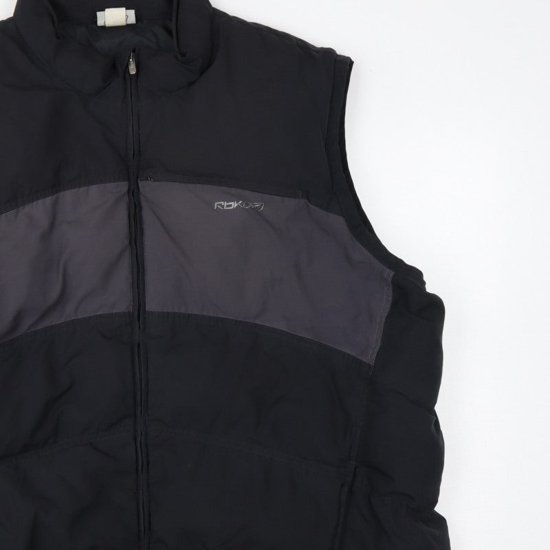Reebok Men’s Black Grey 3XL Padded Bodywarmer Gilet Full Zip