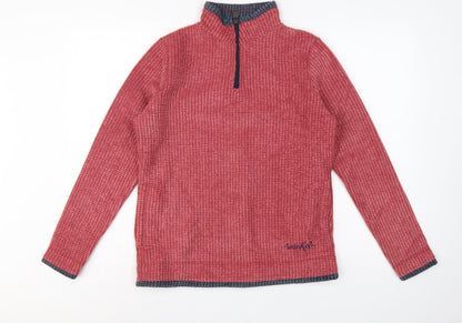 Weird Fish Women’s Red Size 10 1/4 Zip Fleece Sweatshirt