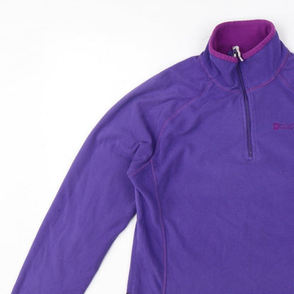 Mountain Warehouse Women’s Purple UK 12 Pullover 1/4 Zip Fleece Sweatshirt