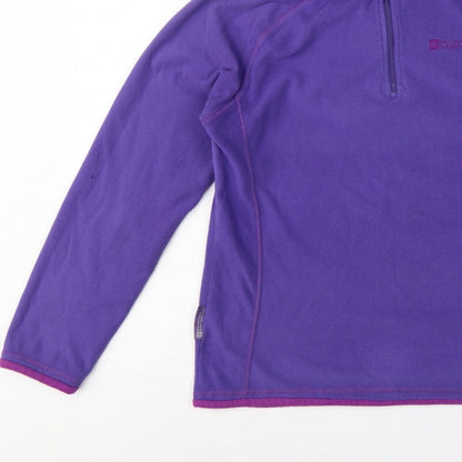 Mountain Warehouse Women’s Purple UK 12 Pullover 1/4 Zip Fleece Sweatshirt