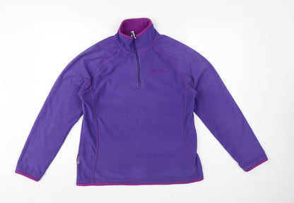 Mountain Warehouse Women’s Purple UK 12 Pullover 1/4 Zip Fleece Sweatshirt