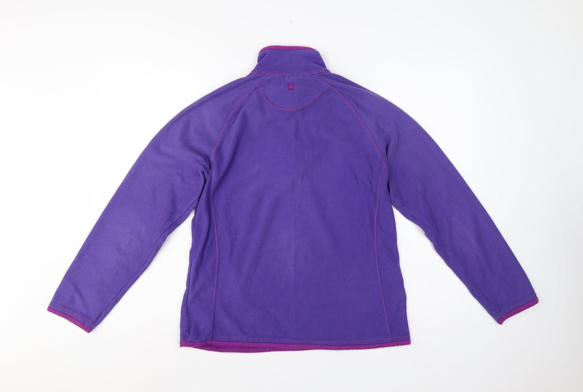 Mountain Warehouse Women’s Purple UK 12 Pullover 1/4 Zip Fleece Sweatshirt