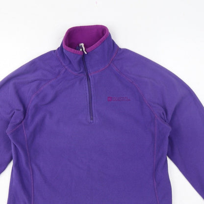 Mountain Warehouse Women’s Purple UK 12 Pullover 1/4 Zip Fleece Sweatshirt