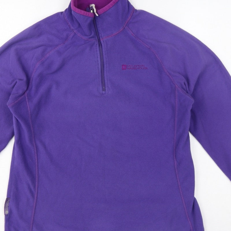 Mountain Warehouse Women’s Purple UK 12 Pullover 1/4 Zip Fleece Sweatshirt