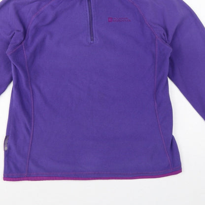 Mountain Warehouse Women’s Purple UK 12 Pullover 1/4 Zip Fleece Sweatshirt