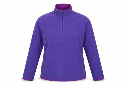 Mountain Warehouse Women’s Purple UK 12 Pullover 1/4 Zip Fleece Sweatshirt