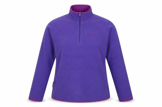 Mountain Warehouse Women’s Purple UK 12 Pullover 1/4 Zip Fleece Sweatshirt
