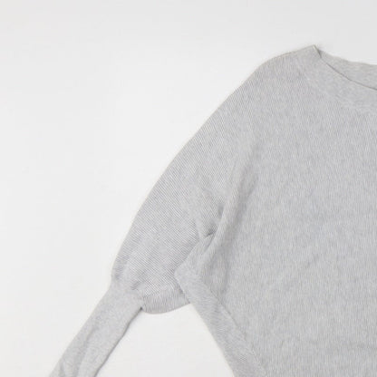 Phase Eight Women Grey M Fine Knit Crew Neck Pullover Jumper