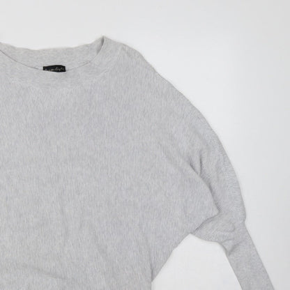 Phase Eight Women Grey M Fine Knit Crew Neck Pullover Jumper