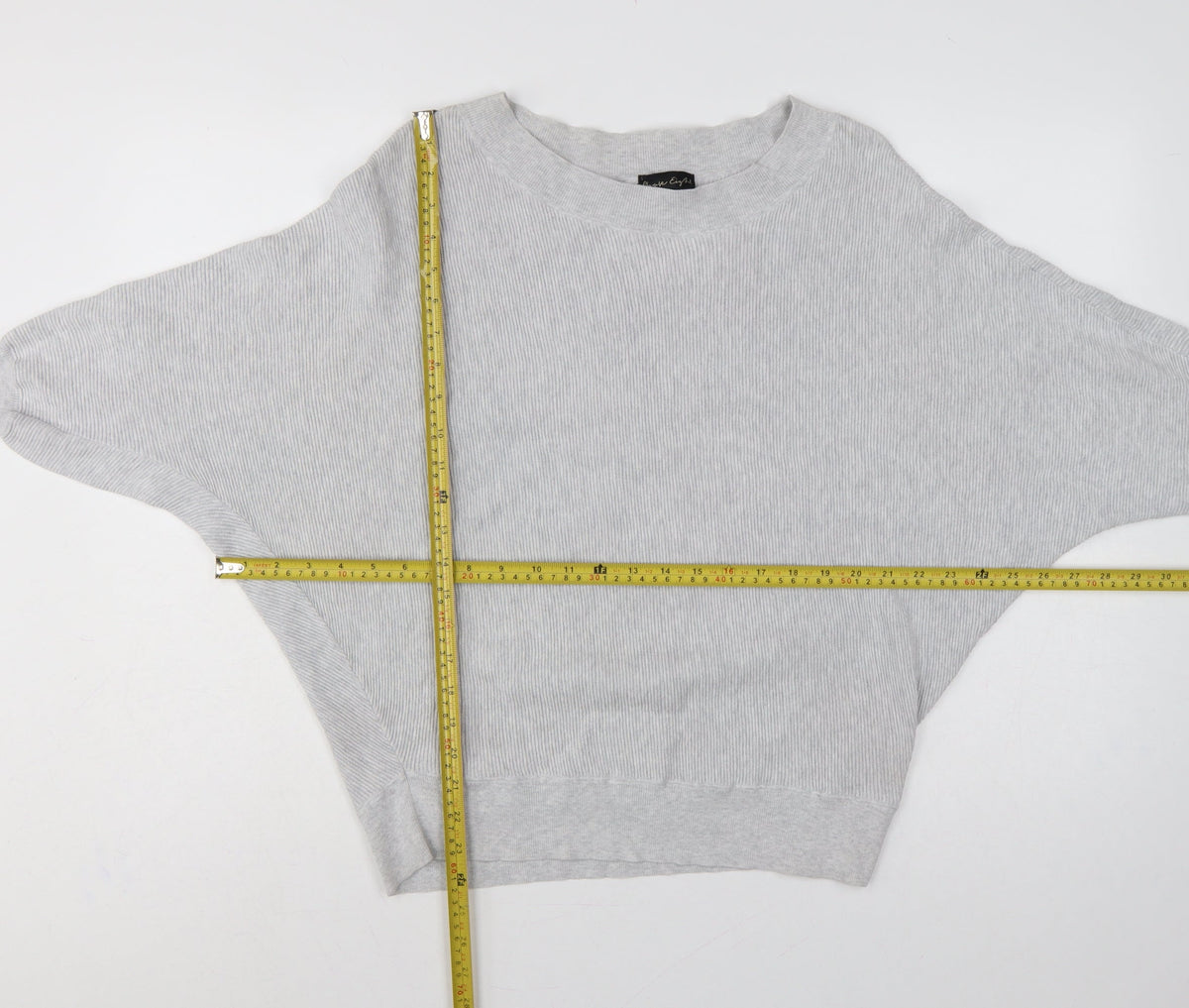 Phase Eight Women Grey M Fine Knit Crew Neck Pullover Jumper