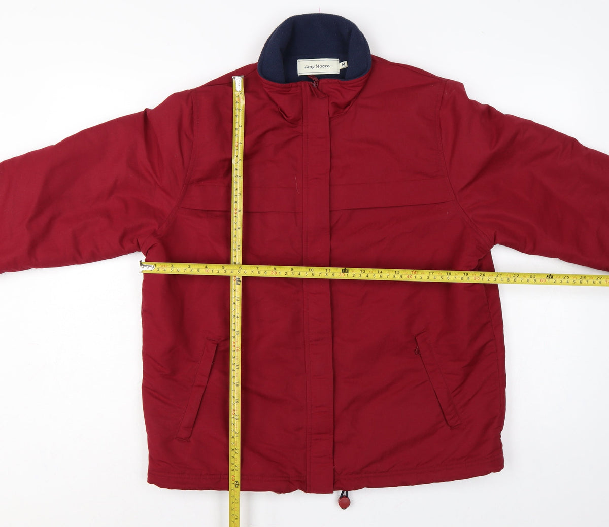 Amy Moore Women’s Red M Padded Full Zip Jacket Collared