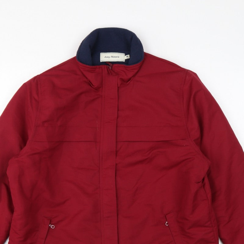 Amy Moore Women’s Red M Padded Full Zip Jacket Collared