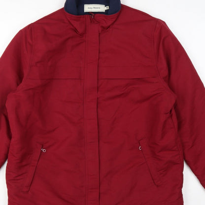 Amy Moore Women’s Red M Padded Full Zip Jacket Collared