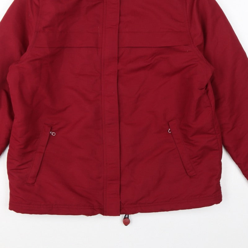 Amy Moore Women’s Red M Padded Full Zip Jacket Collared