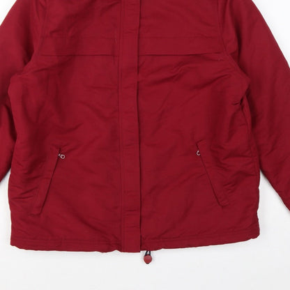 Amy Moore Women’s Red M Padded Full Zip Jacket Collared