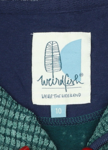 Weird Fish Women’s Green Size 10 Quarter Zip Fleece Sweatshirt