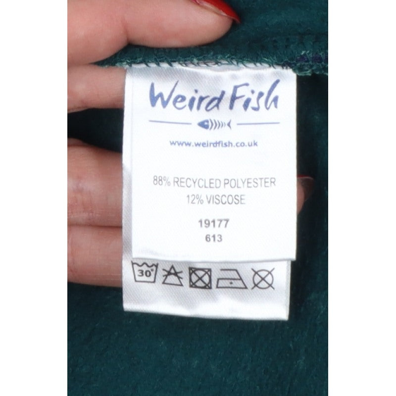 Weird Fish Women’s Green Size 10 Quarter Zip Fleece Sweatshirt