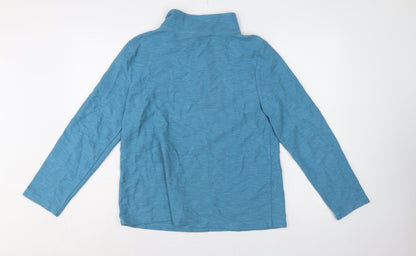 Seasalt Cornwall Women’s Blue UK 10 Organic Cotton Henley Sweatshirt
