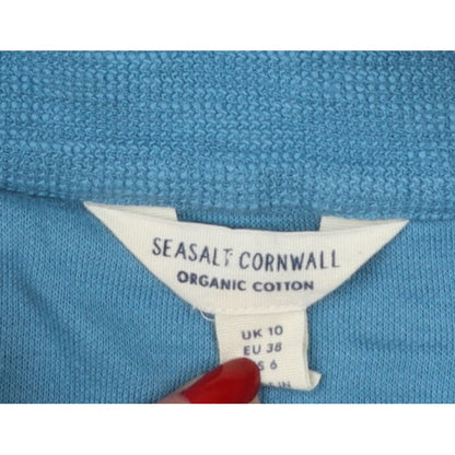 Seasalt Cornwall Women’s Blue UK 10 Organic Cotton Henley Sweatshirt