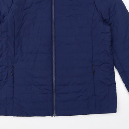 Land's End Women’s Blue XL Quilted Puffer Jacket Full Zip